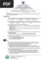 MAPEH 7 Third Quarter Exam TQ and ANSWER KEY Multidimensional