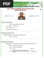 2023 Jupeb Screening Registration Form