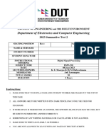 Digital Electronics 1 2022 Test 3 Memo