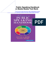 Full Download A Concise Public Speaking Handbook 4Th Edition Beebe Beebe Test Bank PDF