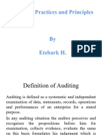 Auditing Short Note