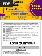 12th Computer Science Guess Papers +subjective + MCQs by Urdu Books