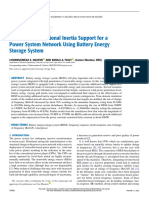 Provision of Additional Inertia Support For A Power System Network Using Battery Energy Storage System