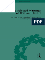 The Selected Writings of William Hazlitt. An Essay On The Priciples of Human Action Characters of Shakespeare's Plays. Edited by Duncan Wu