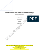 Nurs FPX 4900 Assessment 3 Assessing The Problem Technology Care Coordination and Community Resources Considerations