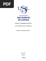 Estado y Corrupción en El Perú