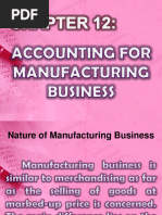 Accounting For Manufacturing Business