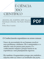 O Que e Ciencia e o Metodo Cientifico Aranha Martins 0