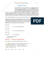 Hypothesis Testing I