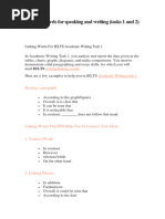 Linking Words For Speaking and Writing (Tasks 1 and 2)