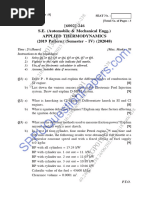 Be Mechanical Engineering Semester 4 2023 May Applied Thermodynamics at Pattern 2019