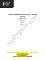 Nurs FPX 4900 Assessment 2 Assessing The Problem Quality Safety and Cost Considerations