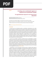 El Enfoque de La Movilización Legal en El Estudio de Los Movimientos Sociales