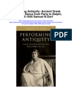 Performing Antiquity Ancient Greek Music and Dance From Paris To Delphi 1890 1930 Samuel N Dorf All Chapter