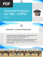 Consumer Protection Act 1986 - COPRA: Module - 5