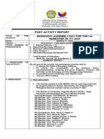 Post Activity Report Brgy. Jose Abad Santos 1st Semester 2024