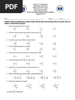 Summative Test-Quarter 2. Fraction - Orange and Brown