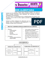 Higienes Alimentaria para Quinto de Primaria