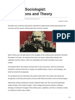 Karl Marx Sociologist Contributions and Theory