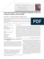 Plastic Deformation and Creep Damage Evaluations of Type 316 Austenitic Stainless Steels by EBSD