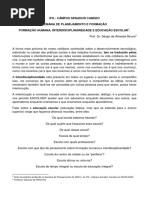 Formação Humana, Interdisciplinaridade e Educação Escolar