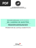 Caderno de Questões: Promotor de Justiça Substituto