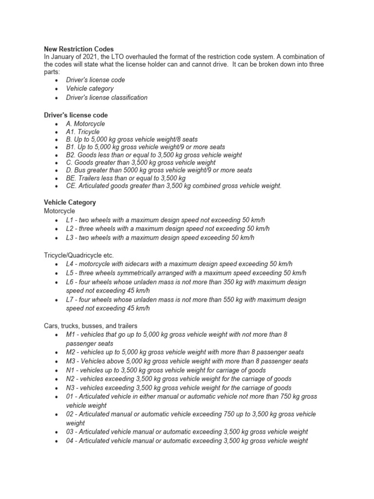 UPDATED CDI 2C NOTES Driver's - License | PDF | Driver's License ...