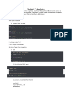 Module 1 Python Basics - Programs