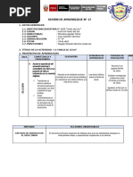 17.sesion de Aprendizaje #17 - Religion - 18 de Abril