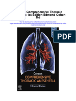 Cohens Comprehensive Thoracic Anesthesia 1St Edition Edmond Cohen MD Full Chapter