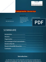 Projet D'entreprenariat