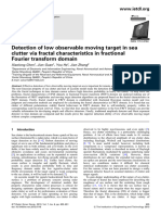 IET Radar Sonar Navi - 2013 - Chen - Detection of Low Observable Moving Target in Sea Clutter Via Fractal Characteristics