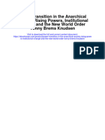 Power Transition in The Anarchical Society Rising Powers Institutional Change and The New World Order Tonny Brems Knudsen All Chapter