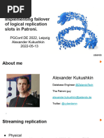 Implementing Failover of Logical Replication Slots in Patroni