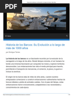 Historia de Los Barcos - Su Evolución A Lo Largo de Más de 1000 Años