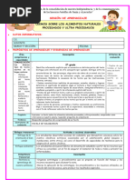 2º U2 S2 Sesion D4 Plan Lector Leemos Alimentos Naturales, Procesados Maestras de Primaria Del Peru