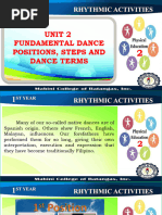 Unit 2 Fundamental Dance Positions Steps and Dance Terms 1