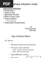 Three-Phase Induction Motor: Instructional Objectives