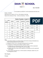 Grade 8 B - Time Table 23-24