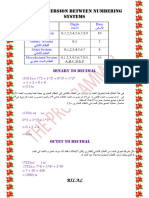 تحويلات بين انظمه الارقام