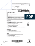 GCSE Maths Mock Set 8 1MA1 - 3H Question Paper