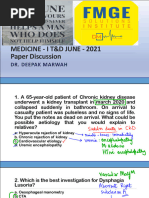 Medicine - 1 T&D JUNE 2021