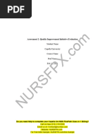 NURS FPX 6016 Assessment 2 Quality Improvement Initiative Evaluation