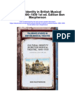 Cultural Identity in British Musical Theatre 1890 1939 1St Ed Edition Ben Macpherson Full Chapter