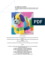 Perrito Multicolor Tejido en Crochet