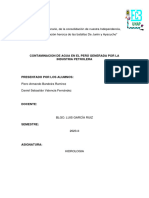 Contaminacion Del Agua Generada Por Las Industrias Petroleras - Piero Valencia