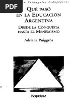 Puiggros - Que Paso en La Educacion Argentina