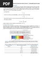 Absorption Spectroscopy 1