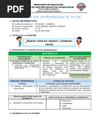 SESIÓN DE APRENDIZAJE N 26 Matematica