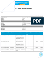 Current & Saving Account Statement: Santushti Hospitalit Santushti Gas Shop No Sb1 Maina Shree Complex Abroad Dewas